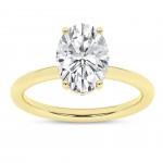 LAB GROWN 14K YELLOW GOLD OVAL ENGAGEMENT RING