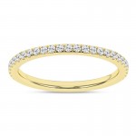 14K YELLOW GOLD .25CTW LAB GROWN WEDDING BAND