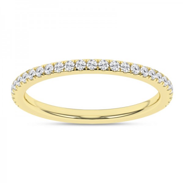 14K YELLOW GOLD .25CTW LAB GROWN WEDDING BAND