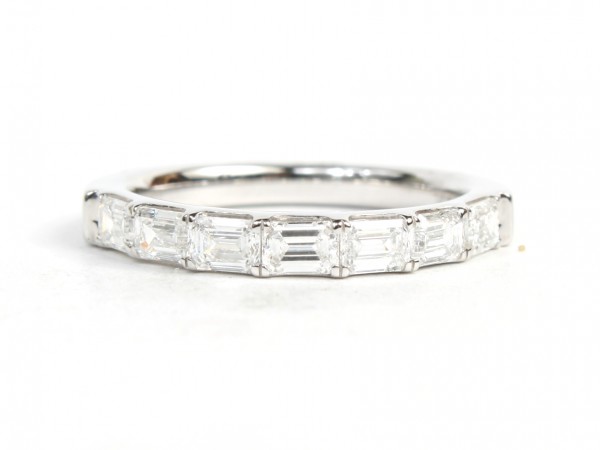 14K WHITE GOLD LAB GROWN DIAMOND BAGUETTE BAND 1.00CTW