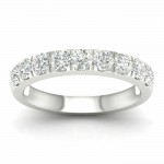 LAB GROWN DIAMOND 14K WHITE GOLD STRAIGHT WEDDING BAND