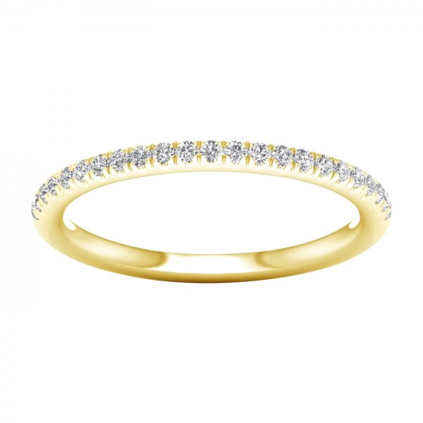 LAB GROWN DIAMOND 14K YELLOW GOLD WEDDING BAND