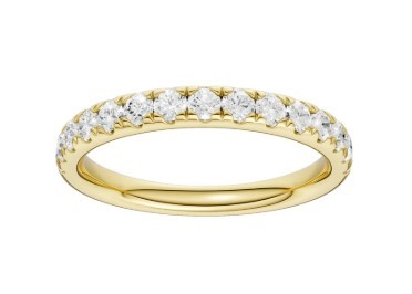 14K YELLOW GOLD LAB GROWN DIAMOND BAND .50CTW