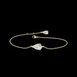 LAB GROWN DIAMOND 14K YELLOW GOLD PEAR SHAPE BRACELET 1CT
