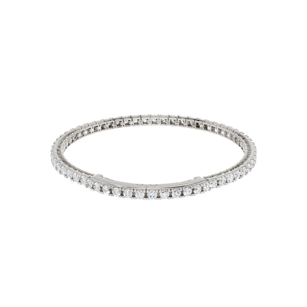 LAB GROWN 14K WHITE GOLD ETERNITY TENNIS BRACELET 5.00ctw