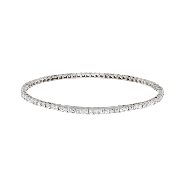 LAB GROWN 14K WHITE GOLD ETERNITY TENNIS BRACELET 3.00ctw