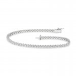 14K WHITE GOLD LAB GROWN DIAMOND TENNIS BRACELET 5CTW