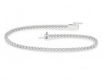 14K WHITE GOLD LAB GROWN DIAMOND TENNIS BRACELET 3CTW
