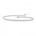 14K WHITE GOLD LAB GROWN DIAMOND TENNIS BRACELET 2CTW