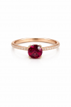 14K ROSE GOLD DIAMOND AND RHODOLITE GARNET RING