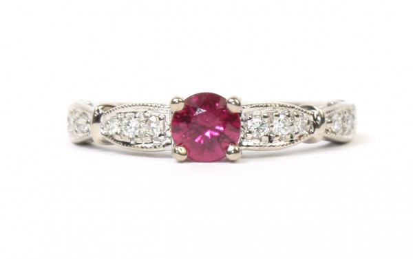 Vivid Ruby & Diamond Ring