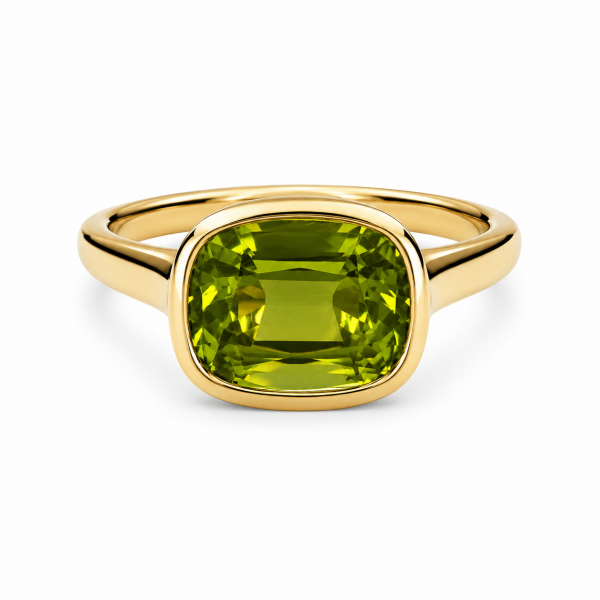 14K YELLOW GOLD PERIDOT RING