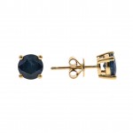 10K YELLOW GOLD SAPPHIRE STUD EARRINGS