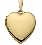 14K GOLD FILLED HEART LOCKET ON A GOLD FILLED ROPE CHAIN