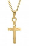 14K GOLD FILLED BABY CROSS ON A GOLD FILLED CABLE CHAIN