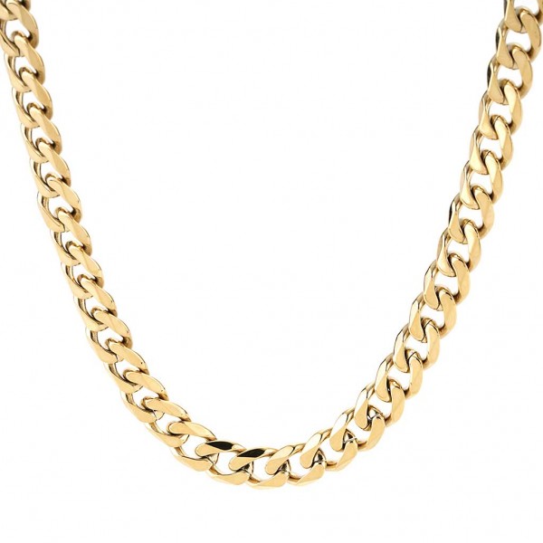 GOLD PLATED STAINLESS STEEL POLISHED 6MM CURB CHAIN