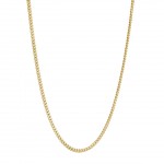 STAINLESS STEEL GOLD PLATED 2.6MM CURB CHAIN