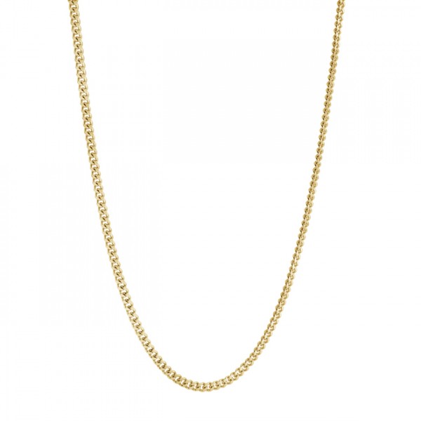 STAINLESS STEEL GOLD PLATED 2.6MM CURB CHAIN