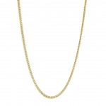 STAINLESS STEEL GOLD TONE CURB CHAIN 20 INCH