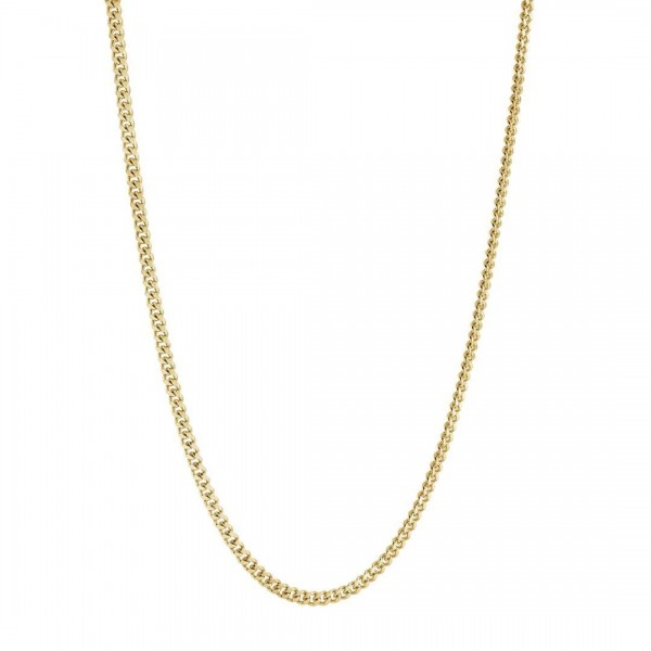 STAINLESS STEEL GOLD TONE CURB CHAIN 20 INCH