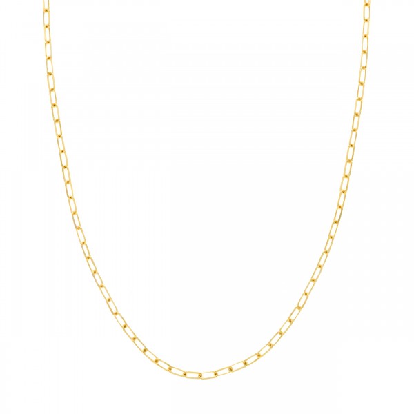 STERLING SILVER GOLD PLATED PAPERCLIP CHAIN