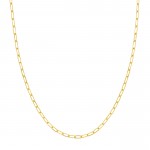 STERLING SILVER GOLD PLATED 2.2MM PAPERCLIP CHAIN