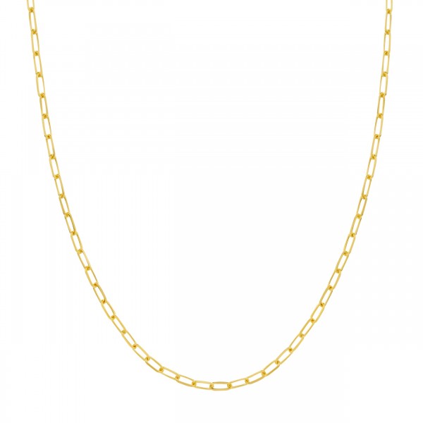 STERLING SILVER GOLD PLATED 2.2MM PAPERCLIP CHAIN