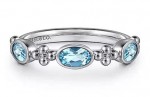 STERLING SILVER BLUE TOPAZ BUJUKAN RING