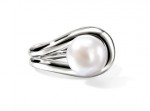 JOHN HARDY STERLING SILVER RING WITH CULTURED PEARL