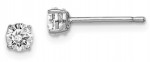 HP GIRL STERLING SILVER ROUND CUBIC ZIRCONIA STUD EARRINGS