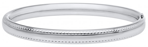 STERLING SILVER BEADED EDGE BABY BRACELET