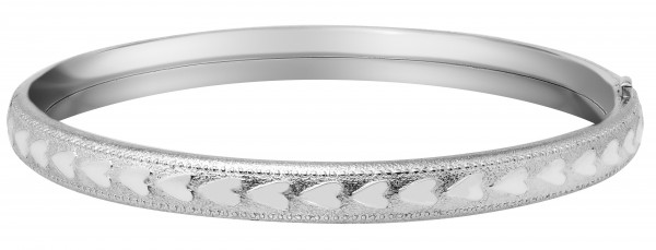 STERLING SILVER HEART EMBOSSED TODDLER BRACLET