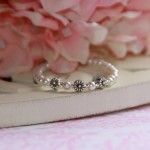 Baby Pearl Bracelet With Flower Beads