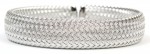 Sterling Silver 12.3Mm Wide Cuff White