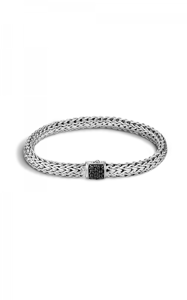 JOHN HARDY STERLING SILVER LAVA BRACELET WITH TREATED BLUE SAPPHIRE CLASP