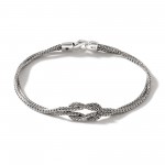 John Hardy Sterling Silver Double Row Love Knot Bracelet
