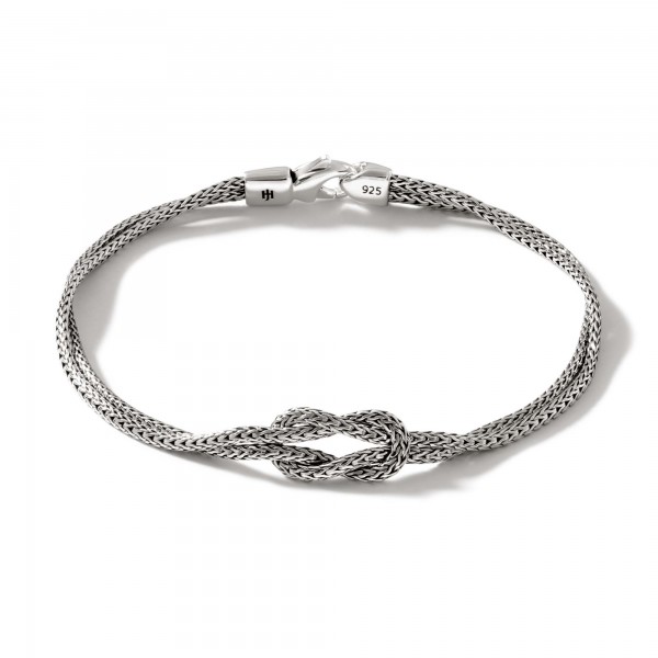 John Hardy Sterling Silver Double Row Love Knot Bracelet