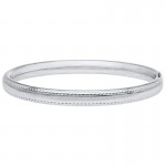 STERLING SILVER BEADED EDGE BABY BRACELET