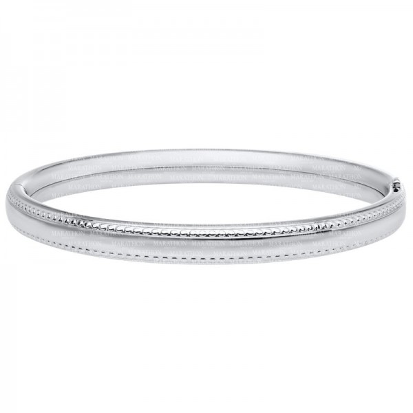 STERLING SILVER BEADED EDGE BABY BRACELET