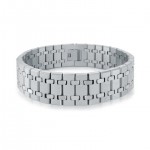 STAINLESS STEEL BRUSHED POLISHED AP DESIGN 18MM BRACELET