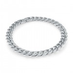 STAINLESS STEEL DIAMOND CUT 8MM CURB LINK
