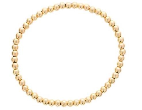 4MM GOLD FILLED BEAD BRACELET