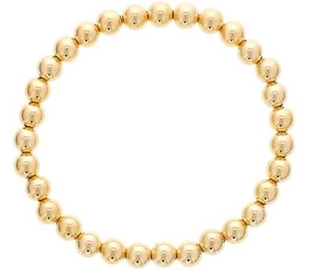 6MM GOLD FILLED BEAD STRETCH BRACELET