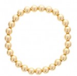 7MM GOLD FILLED BEAD STRETCH BRACELET