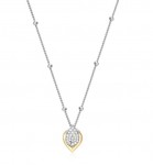 STERLING SILVER 14K DIAMOND NECKLACE
