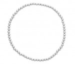 3MM STERLING SILVER BEADED BRACELET