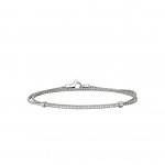 JOHN HARDY STERLING SILVER DIAMOND BRACELET WITH LOBSTER CLAW CLASP