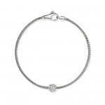 JOHN HARDY STERLING SILVER DIAMOND ESSENTIALS BRACELET .15CTW