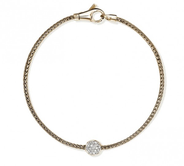 JOHN HARDY 14K GOLD .15CTW DIAMOND BRACELET