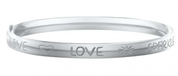 STERLING SILVER CHILDS LIVE LOVE SPARKLE BRACELET